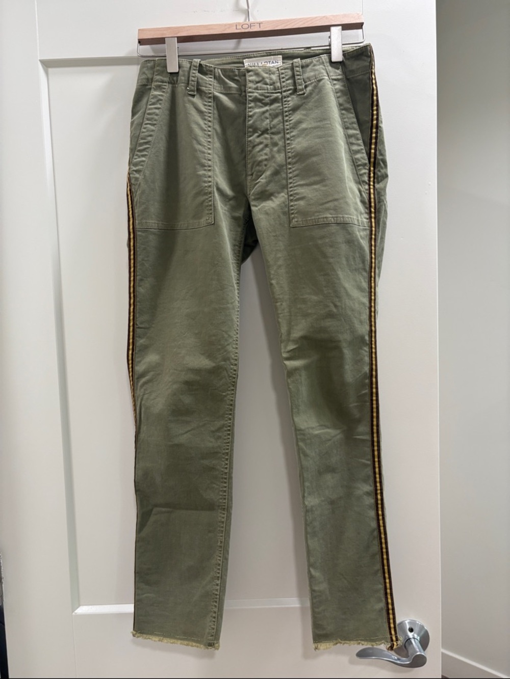 Nili Lotan Green With Stripe Pantsbeautiful!! Like New Condition! Size 2